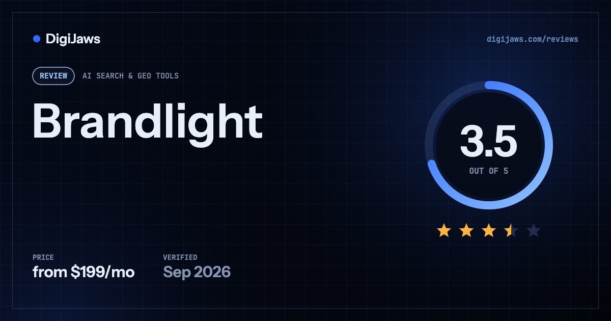 Brandlight review: rated 3.5 out of 5, from $199/mo