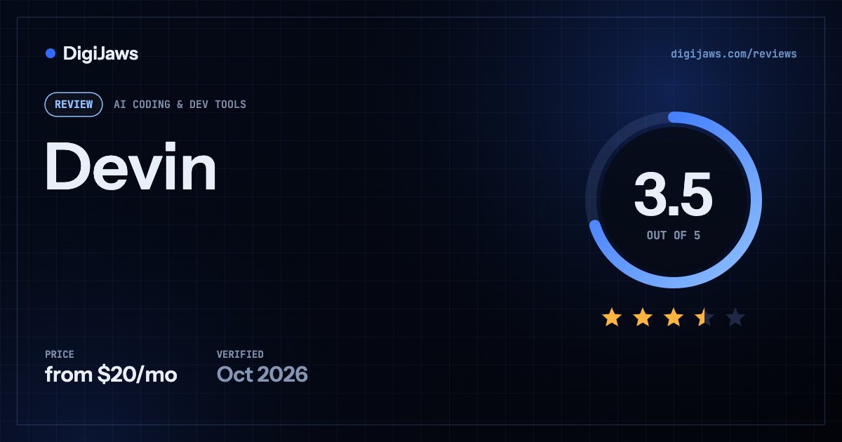 Devin review: rated 3.5 out of 5, from $20/mo