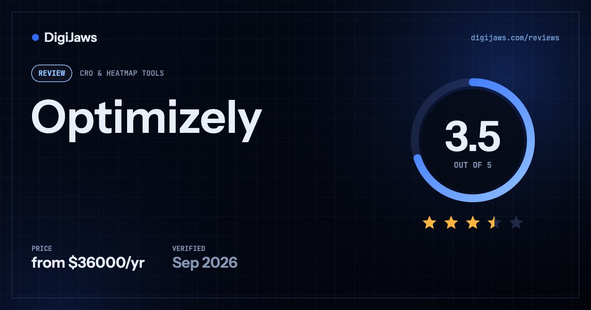 Optimizely review: rated 3.5 out of 5, from $36000/yr
