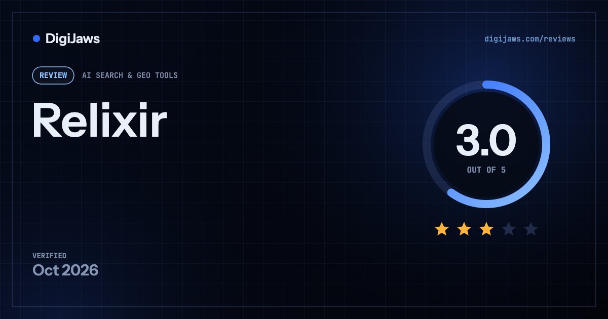 Relixir review: rated 3.0 out of 5