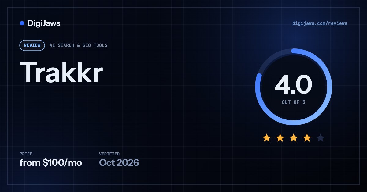 Trakkr review: rated 4.0 out of 5, from $100/mo