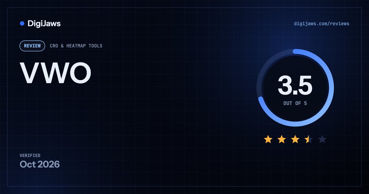 VWO review: rated 3.5 out of 5